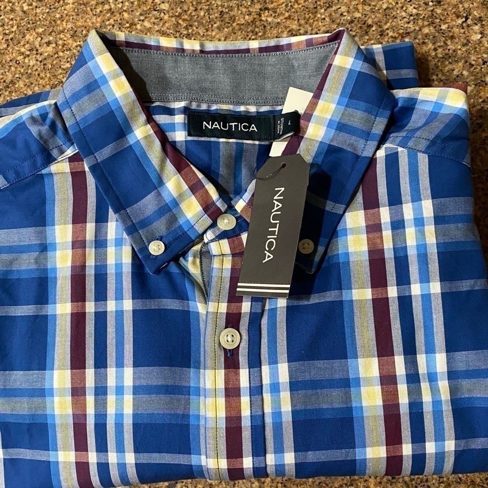 Nautica Men’s Long Sleeve Dress Shirt Large NWT​​​​​​​​​​​ - Picture 6 of 6